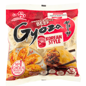 Sweet and spicy beef gyoza